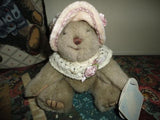 Russ Berrie SACHET Baby BEAR Bonnet & Lace Shawl Moments Memories Collection