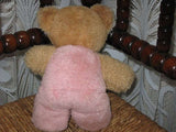 Vintage GERMAN BEAR Brown Pink Dralon Plush with Felt Tongue