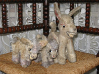 Antique Old Set of 3 Schuco Germany Donkeys