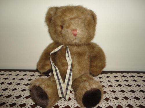 Vintage Faux Mink Plush CARNABY Bear 13 Inch w tag