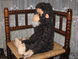 Old Antique German Chocolate Brown Monkey 56 CM