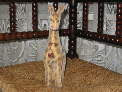 Old Antique Hermann Germany Mohair Giraffe Standing 12 x 24 550/25 CM IDS