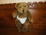 Humpback Brown Baby Teddy Bear in Diaper 9 inch Jointed
