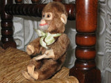 Old Antique 1930s Japanese Japan Monkey Silk Plush 16 CM