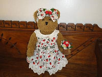 Avon Canada Hat Box Teddies STRAWBERRIE Strawberry Bear 13 in.