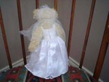 Ganz Bridal Bride Bear Wedding Gown Satin and Lace Fully Jointed H5918