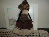 Vintage Peruvian Doll Holding Babies and Llama One of a Kind Handmade 13 inch