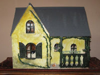 European Handmade OOAK Wooden Doll House with Miniature Accessories & Furniture