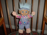 Original Treasure Troll Doll 14" Blue Jewel Ace Novelty