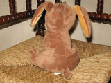 Vintage Dutch Sitting Dog Plush Chiffon Bow
