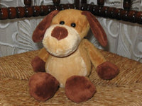 Paget UK Brown Beige Puppy Dog Plush Toy