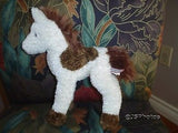 Douglas Pony Horse Plush Toy 10 Inch White & Brown