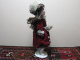 Germany Brunette Porcelain Doll Winter Clothing & Hand Warmer NIB