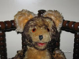 Antique Fechter Old Bear Authentic Austria 15.7 Inch Brown Mohair Open Mouth