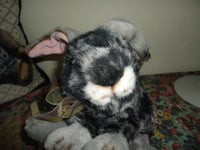 BUNNY RABBIT Plush Toy Grey and Black Airbrushing RARE