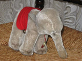 Old Antique 1950s Hermann Germany Mohair Elephant 15 CM IDS Bells