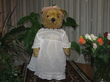 Antique Sonneberg Thuringia Germany Girl Bear 20 Inch 1930s