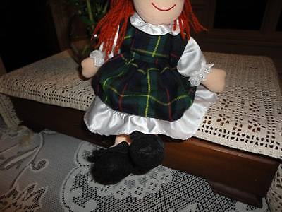 Irish Dancer Stuffed Rag Doll Yarn Hair | Jadees Antique Bear Shoppe