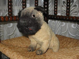 Old Antique Hermann German Bulldog Mohair 1930s 23 CM