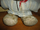 Antique 1940's Button Eyed Bear and Panda Lot of 2 Teddy Bears 13 In. Silk Plush