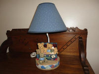 Toy Box Teddies Nursery Lamp KIDSLINE 8 Bears in a Suitcase Resin 15 inch