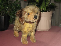 Antique DIEM German Mohair Standing Spaniel Dog 1920s RARE