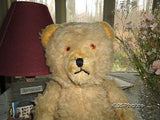 Antique Golden Mohair Bear USA 1950s Working Growler 17 inch