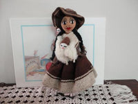 Vintage Peruvian Doll Holding Babies and Llama One of a Kind Handmade 13 inch