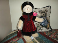 Russ Berrie MEMORIES of LOVE Collection TATIANA Bear Velvet Coat & Purse Ret