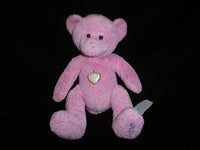 Birthstone Teddy Bear With Heart Pendant June 7 inch
