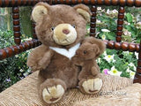 France Mother & Baby Bear Brown Plush