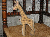 Old Antique Hermann Germany Mohair Giraffe Standing 12 x 24 550/25 CM IDS