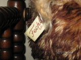 Antique Fechter Old Teddy Bear Austria 17.7 Inch Brown Mohair Open Mouth