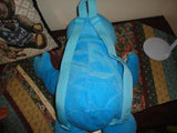 Sesame Street COOKIE MONSTER Backpack LARGE 21 inch Zippered Stuffed Plush