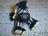Zebra Glow In The Dark Collectible Hang Toy
