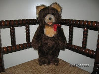 Antique Fechter Old Bear Authentic Austria 14.6 Inch Brown Mohair Open Mouth