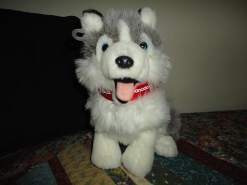 HUSKY PUP Stuffed Plush Canada Parkdale Novelty Jadees Antique