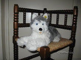 Steiff Molly Husky Dog 45 cm 104916 Button & Tag 1991