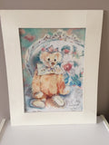 Signed Watercolor Canada Artist Joyce Riener AP/4 Mint Sealed 20x16 Lenore Bear