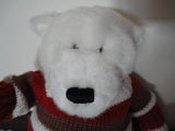 Gund 2001 Winter Polar Teddy Bear Knitted Striped Sweater 46589 All Tags