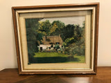 1989 Original Fabric Art Artist Graham Bradley COUNTRY GARDEN Milton Abbas UK