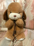 Vintage Gund Butterscotch Smooch Puppy Dog 11" Beige Caramel Rattle 1334 1982