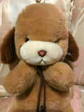 Vintage Gund Butterscotch Smooch Puppy Dog 11" Beige Caramel Rattle 1334 1982