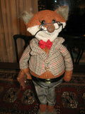 Grandpa & Grandma Foxes One of a Kind Dutch Artist Handmade 18 inch