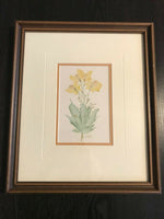 Original Watercolor Floral Art Signed Artist KOVACS 1985 Custom Frame 13