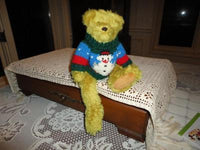 Winter Teddy Bear Knitted Snowman Sweater