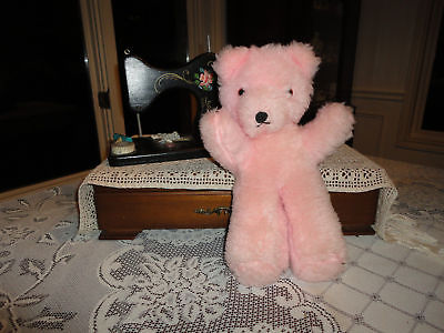 Antique Wendy Boston UK Bear Pink Plush 13 in. with Tag Jadees Antique Bear Shoppe
