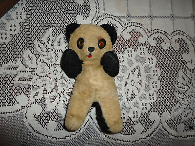 Antique Old Panda Bear 8 in. Squeaker Wood fibers Rare