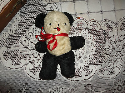 Antique Old Panda Bear 9 in. Comical Eyes Kapok Filling