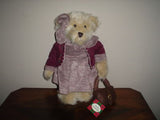 Teddy Treasures Girl Bear Handcrafted with Purse 14 Inch